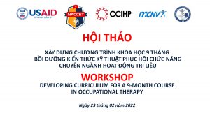 DEVELOPING CURRICULUM FOR A 9-MONTH COURSE IN OCCUPATIONAL THERAPY