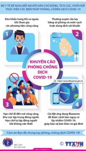 KHUYẾN CÁO PHÒNG CHỐNG DỊCH COVID-19 CỦA BỘ Y TẾ
